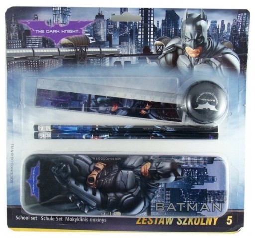 BATMAN ŠKOLSKÁ SÚPRAVA KRABIČKA NA CERUZKU, PRAVIDLO CERUŽKY
