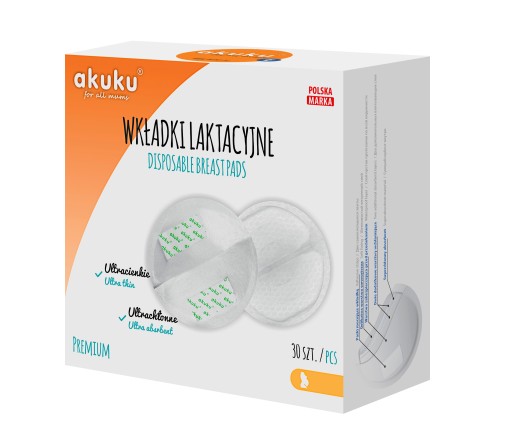 AKUKU LAKTAČNÉ VLOŽKY 30 KS. ULTRA ABSORBENTNÉ