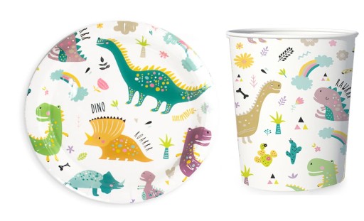 DINOSAURS papierové poháre, 6ks, detské narodeniny