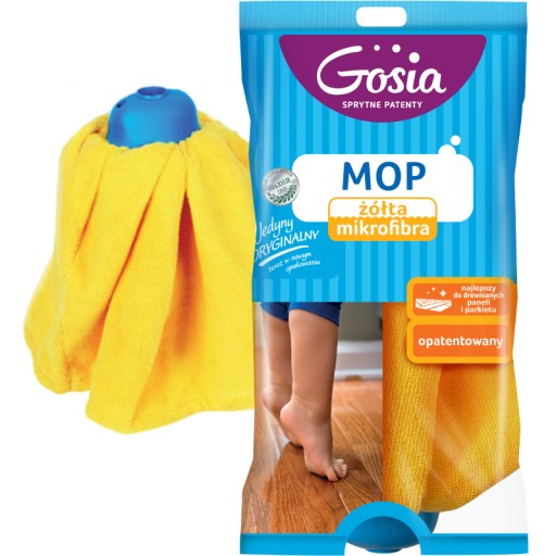 GOSIA MOP ŽLTÉ MIKROVLÁKNO S PINKÓNOVOU ŠATINOU