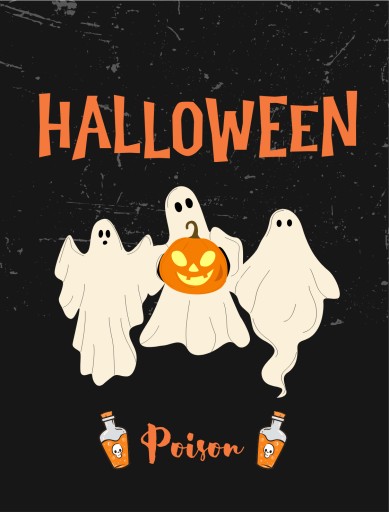 HALLOWEENSKÉ ŠTÍTKY NA FĽAŠE Poison 10 ks