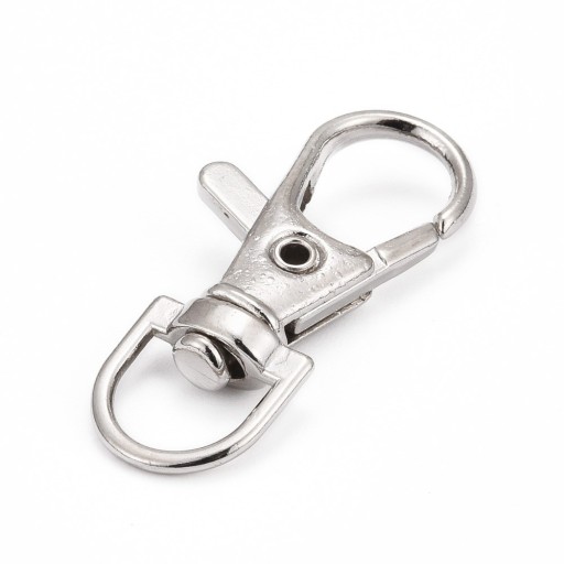 Karabína - Lobster Swivel Iron 37x14x7mm 10 ks