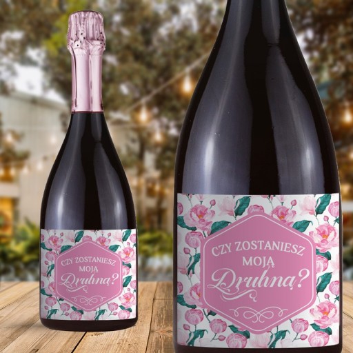 Ružové šampanské LABEL Otázka pre družičku