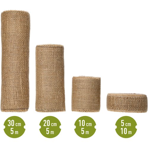 Ekologická jutová páska v kotúči 10 cm / 5 m
