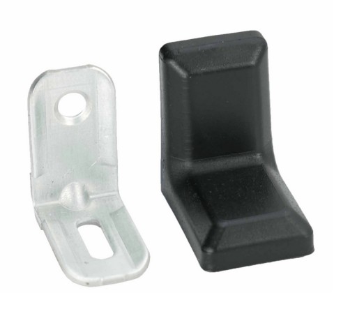 Kovový uholník fi4 čierny + plast, 4 ks.
