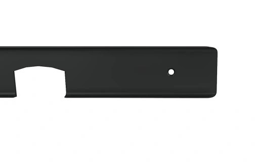 UHLOVÝ NÁBYTOK NÁBYTOK NA DESKU 38MM R5 L-600MM ČIERNA