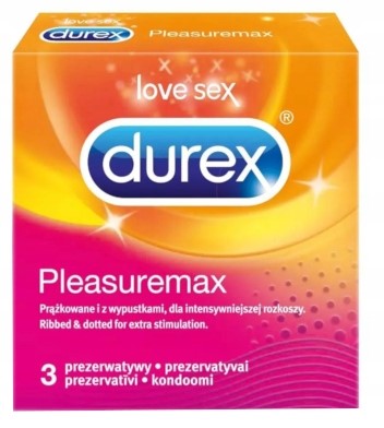 DUREX PLEASUREMAX kondómy 3 ks