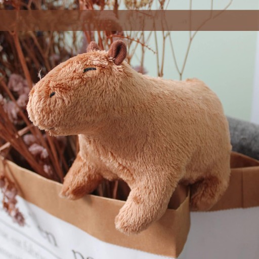 PLYŠOVÉ ZVIERATKÁ, REALISTICKÉ PLYŠOVÉ HRAČKY, PLYŠ KAPYBARA, 19 CM