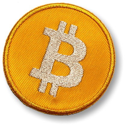 Bitcoin BTC Thermo vyšívaná nášivka 60 mm