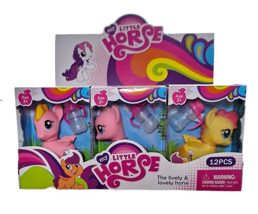 Krásny Pony Horse v sete s fľašou 16245