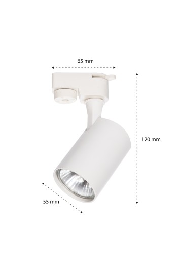 LED REFLEKTOROVÁ LAMPA GU10 pre 1-fázovú prípojnicu