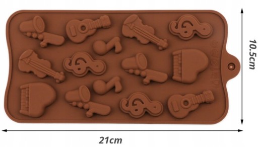 Silikónová forma na sviečky zo sójového vosku MUSIC NOTES