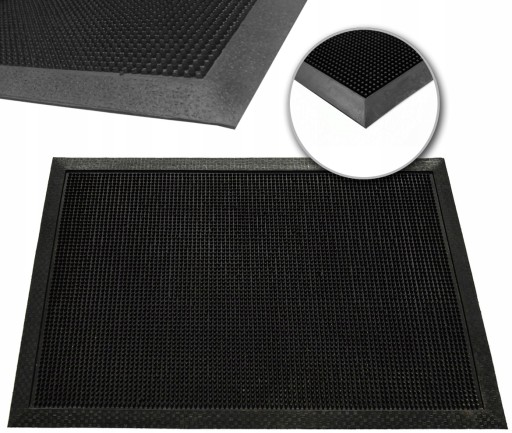 GUMOVÁ ROHOŽKA S POJEZDOM A ČEPY PRED DOMÁCIMI DVERE 40x60