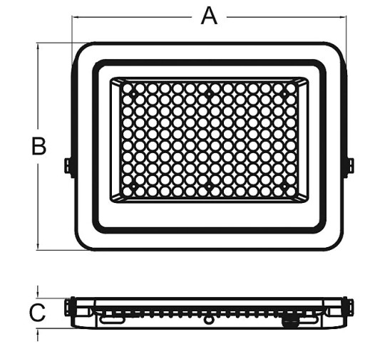 EcoLight LED svetlomet Vonkajšie vnútorné halogénové 10W 4000K pre garáž