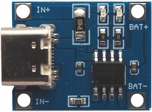 Li-ion 5V 1A 18650 TP4056 USB typ C nabíjačka