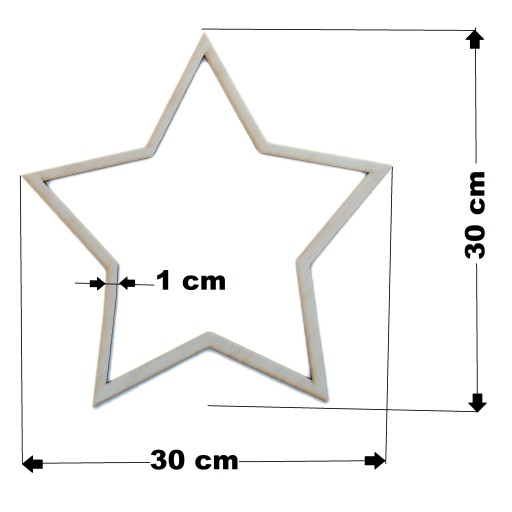Star Ring Base Lapač snov Macrame 30 cm 1 ks
