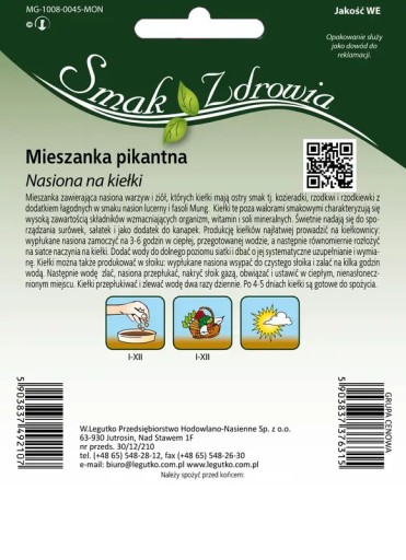Semená na klíčky - korenistá zmes - Semená - W. Legutko