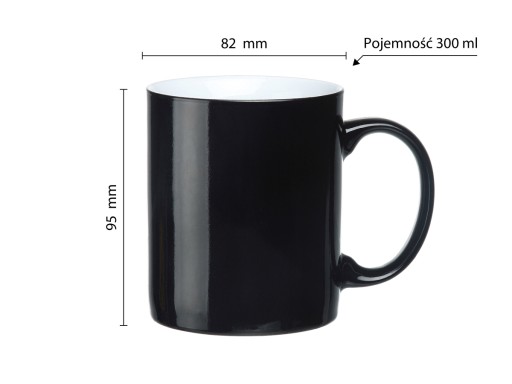 RITA HRNČEK 300ml ČIERNY, KERAMICKÝ, KÁVA, ČAJ