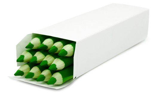 BAMBINO pastelky trojhranné, hrubé, 12 ks, tmavozelené