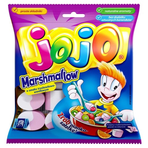 Jojo Marshmallow Jahodovo-vanilkové marshmallows 86 g