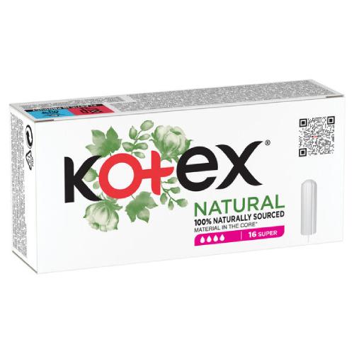 Tampóny KOTEX Natural Super, 16 ks.