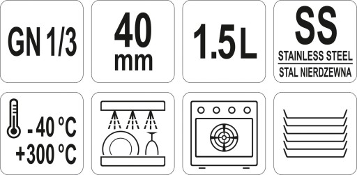 NEREZOVÁ NÁDOBA GASTRONOMICKÁ GN 1/3 40