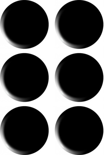 MAGNETY NA DOSKY 6 kusov 20mm čierny TETIS