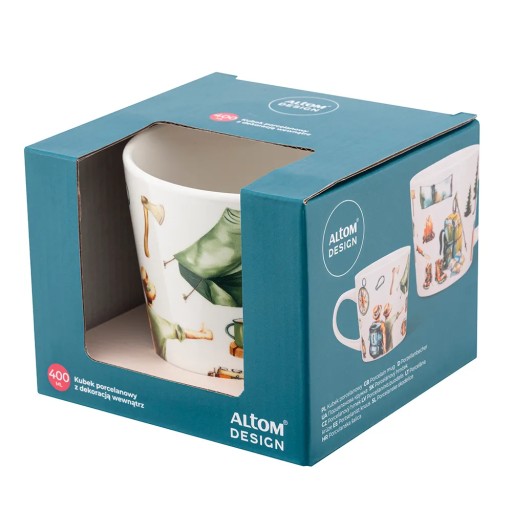Veľký porcelánový cestovateľský hrnček na kávu a čaj Altom Design 400 ml