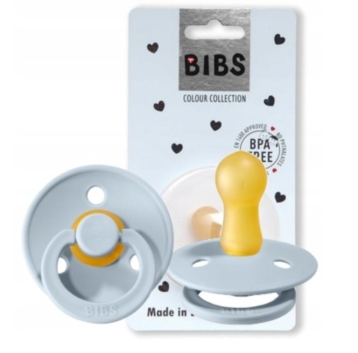 BIBS HEVEA S ukľudňujúci cumlík (0+) BABY BLUE