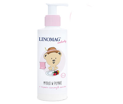 LINOMAG Tekuté mydlo pre deti, červené ovocie