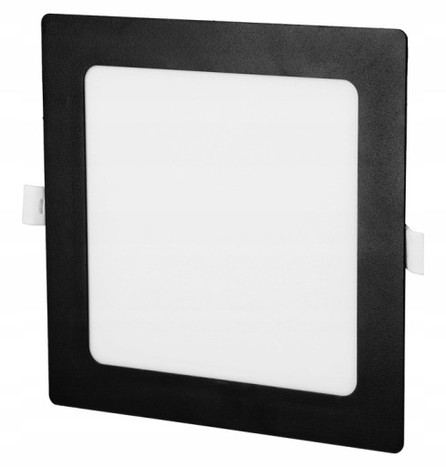 LED panel Zapustený 6W štvorcový strop pod omietku v čiernej farbe