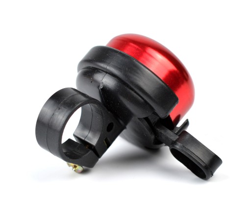 Zvonček na bicykel Hliníkový PVC 30mm 22g červený