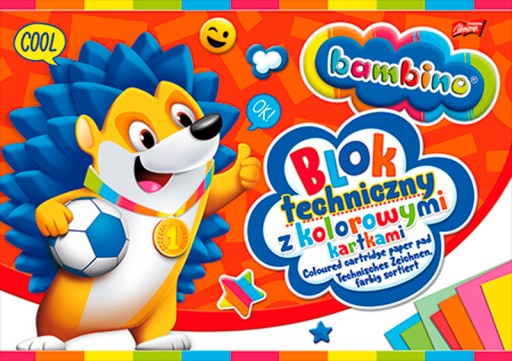 Technický blok s farebnými listami papiera BAMBINO A4