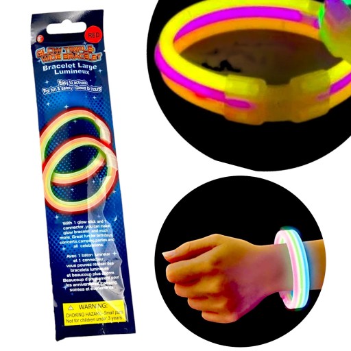 FLUO ľahká čelenka NÁRAMOK svietiace tyčinky NEON náramky svetlušiek
