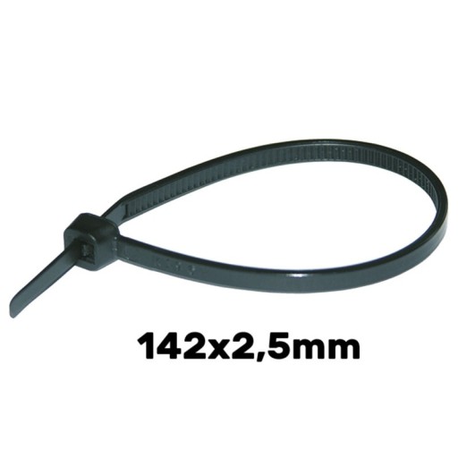 Sťahovacie pásky 142 x 2,5mm UV čierna HAUPA 100 ks