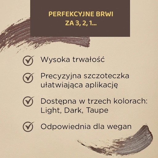Mascara na obočie Eveline 05 Taupe Brow And Go! so Zubnou kefkou