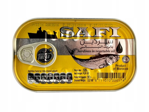 Sardinky v rastlinnom oleji Safi 125G