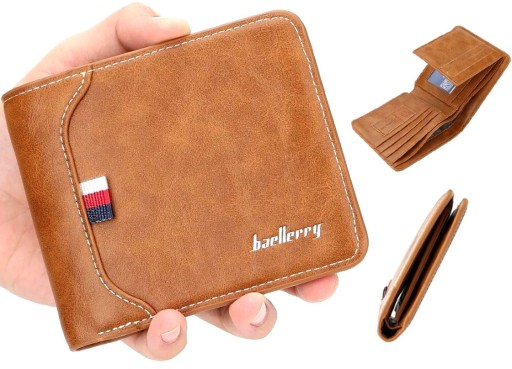 Kožená pánska peňaženka Hnedá kožená elegantná malá