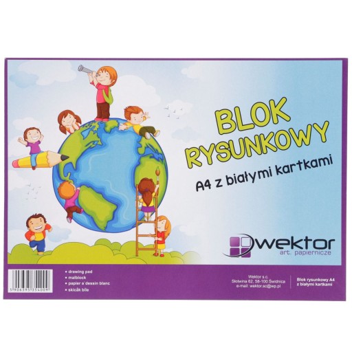 KRESLENIE BLOK A4 ŠKOLSKÝ BIELY VEKTOR 009