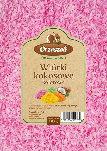 Arašidové farebné kokosové lupienky 90 g