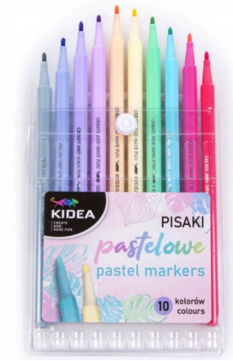 VÝLETY, ZNAČKY, PASTELOVÉ PERÁ, 10 FARIEB KIDEA