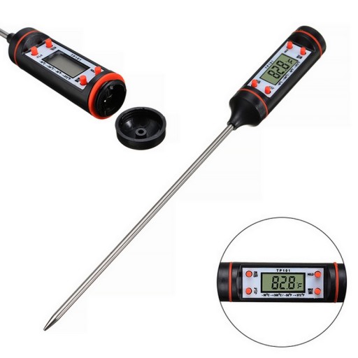 LCD KUCHYNSKÝ TEPLOMER, MÄSO, VÍNO, 300°C