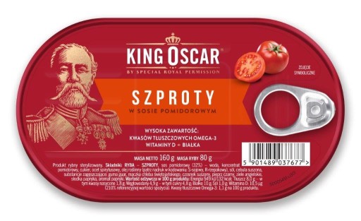 King Oscar šproty v paradajkovej omáčke 160G