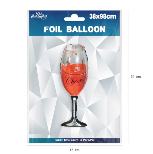 FÓLIOVÝ BALÓN CHEERS HALLOWEEN SKLO 98X38 CM