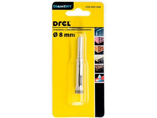 DREL vŕtačka na otvory pre kameninové dlaždice 8 mm. HEX