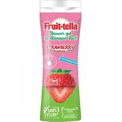 Ovocno-tella sprchový gél a šampón 2v1 300 ml Jahoda