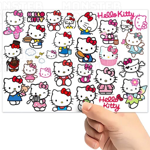 UMÝVAJÚCE DOČASNÉ TETOVANIE PRE DETI HELLO KITTY ORIGINÁLNE DIZAJNY