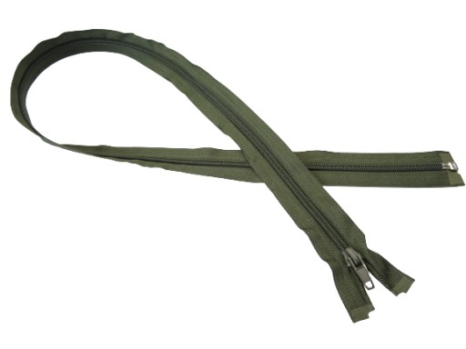 Zips samostatný ŠPIRÁLA 80cm OLIVOVÁ