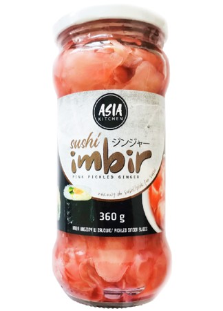 Marinovaný zázvor na sushi, ružový 360g