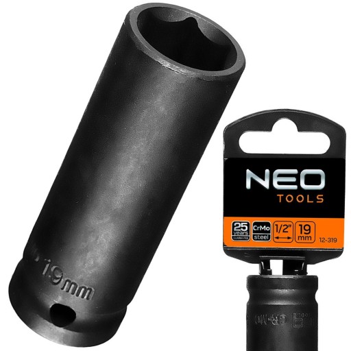 NEO NÁRAZOVÁ ZÁSUVKA 1/2 PALCA DLHÁ, HRUBÁ 19MM L78MM CR-MO 12-319